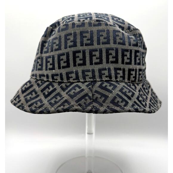 Fendi FF Dark Blue Jacquard Bucket Hat No Size Tag main image 5